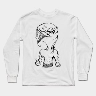 Alien muscle with tattoo Long Sleeve T-Shirt